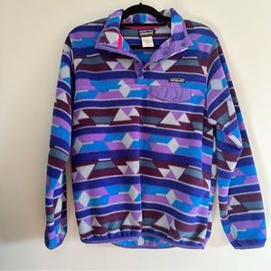 Patagonia Synchilla Pullover Purple blue pattern